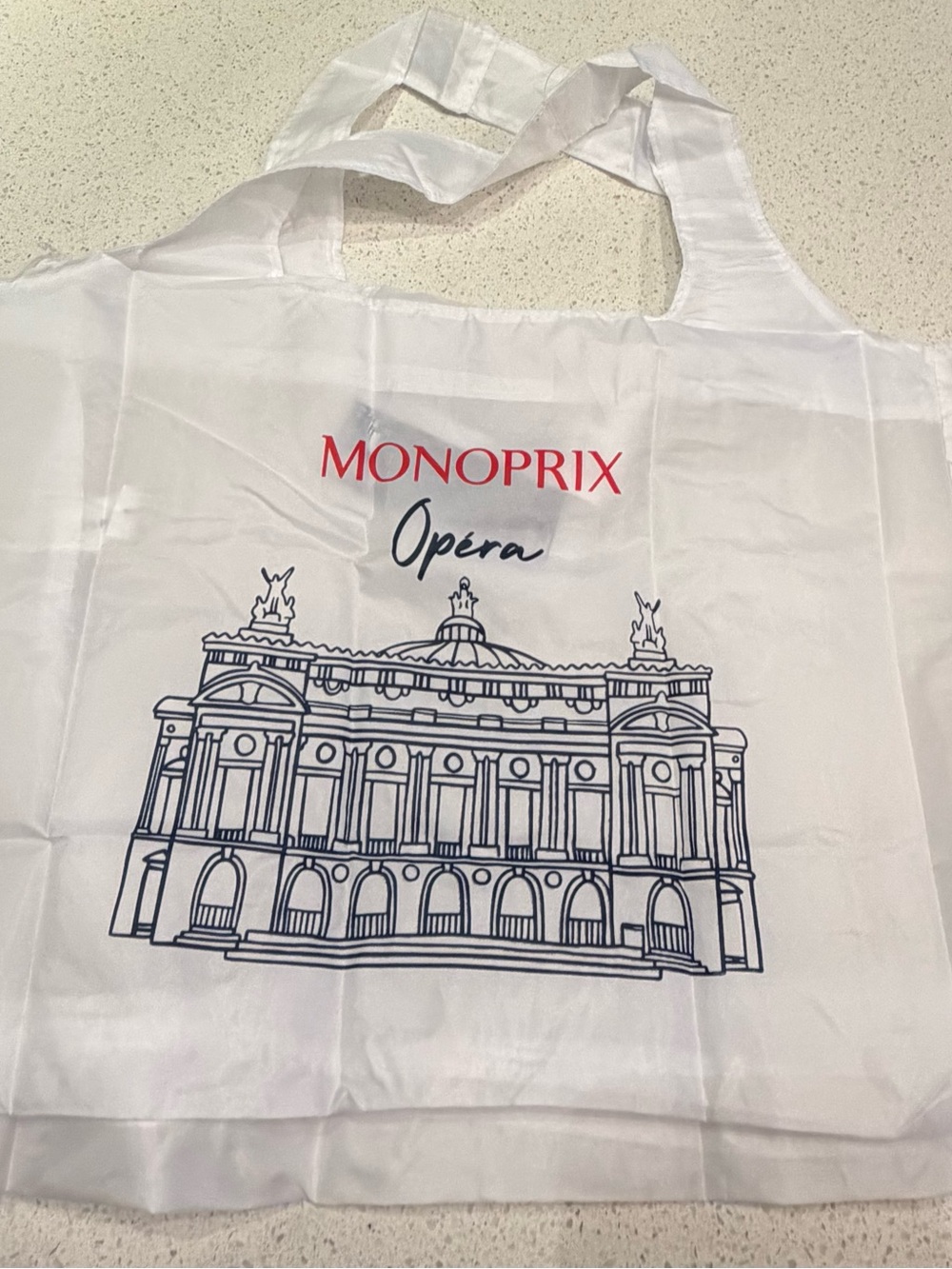 Monoprix Paris Opera House White Reusable Tote Bag